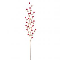  Darice Seasonal Floral Red and Gold Christmas Spray Berries 18 Inches