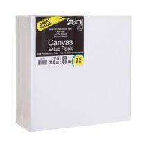  Studio 71 Medium Weight Stretched Canvas Value Pack – 12 X 12 Inches Canvas For Oil Or Acrylic Paints
