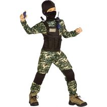  Studio Halloween  Navy Seal Camo Special Forces costume. Child Boys (Large 12-14)