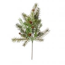  Christmas Floral Christmas Pine Pick with Cedar Cones Green and Brown