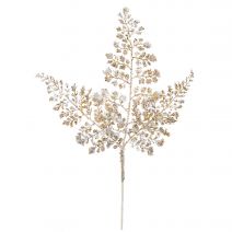  Christmas Floral Christmas Maidenhair Pick Silver and Gold