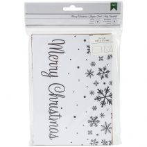  Christmas Cards And Envelopes Kraft And Snowflakes