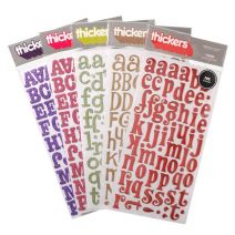  Thickers Foil Alphabet Stickers Tinsel Cherry