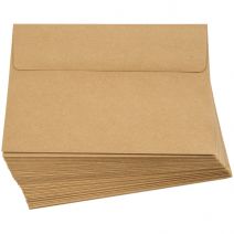  Smooth A7 Kraft Envelopes  50 Per Pack, Brown