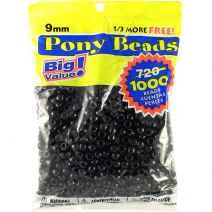  Opaque Pony Beads Black 6mm X 9mm?