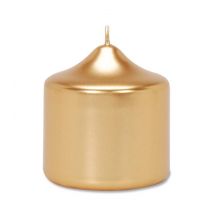  Pillar Candle Metallic Gold 2.8 X 3 Inches