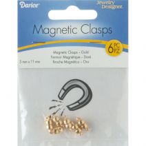 Magnetic Clasps 5mmx11mm 6/Pkg   Gold
