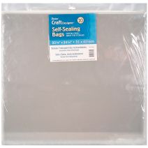  Plastic Self Sealing Bags 20.25 X 24.25 Inches Clear