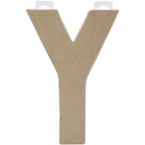  Paper Mache Letter   Letter Y   8" x 5.5" Size   1 Each