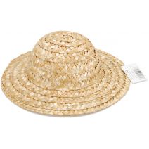  Round Top Straw Hat 9 Inches Natural