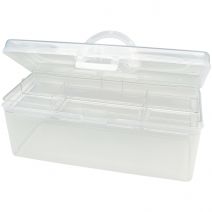  Plastic Craft Hobby Tote Clear 13.5 X 5.5 X 5.5 Inches