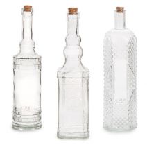  Darice Glass Bottle with Cork Assorted (Clear) 12 Inches, 12/pkg