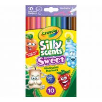  Crayola Silly Scents Fine Line Markers, Sweet Scents, 10 Count