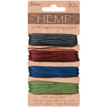  Hemp Cord Set - Assorted Earthy Dark Colors - 120 feet