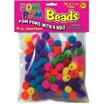  Pepperell 75pcs Pom Pom Beads