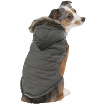  Fashion Pet Velvety Puffer Coat Gray L