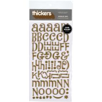  Thickers Chipboard Stickers 6 X 11 Sheets Jewelry Box Metallic Gold