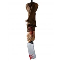  Animated Drop Down Cleaver Butcher Knife With Hand Scary Creepy Halloween Prop