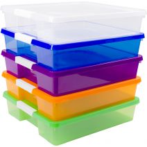  Storex Stack & Store Craft Box 14"X14"X3"-Assorted Colors