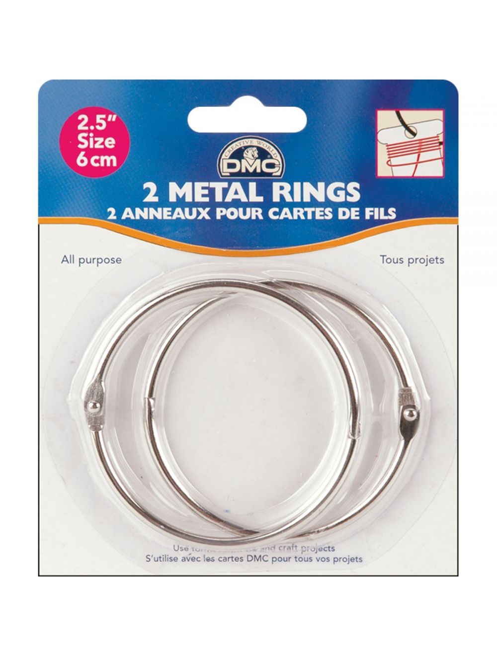 DMC 2/Pkg - Metal Rings 2.5