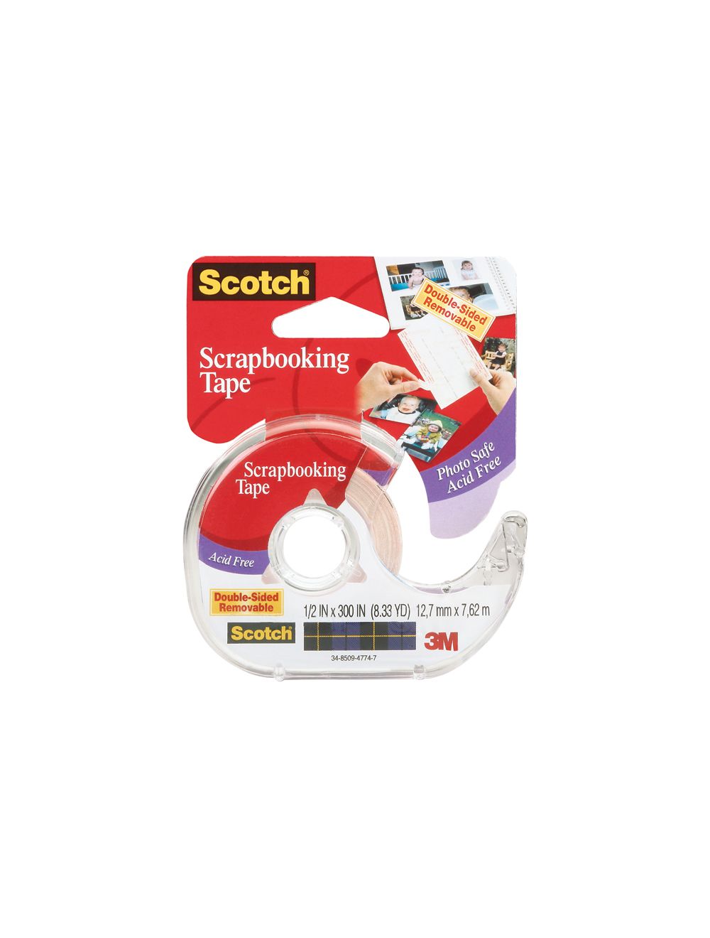Scotch Scrapbooking Tape Double-Sided Removable-.5X300 (NM01249634)