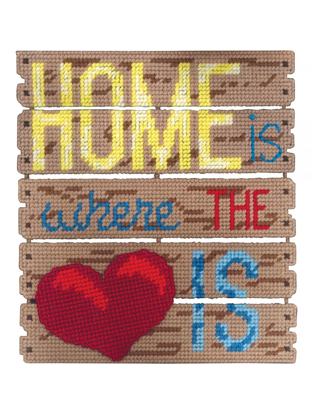 Janlynn Pallet-Ables Plastic Canvas Kit 10.5X11.5X1.25-Home Is Where The  Heart Is (7 Count)